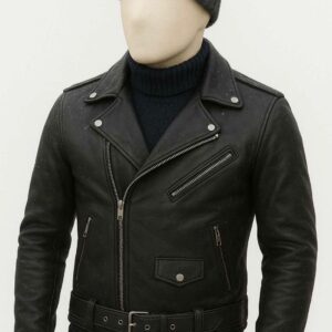 Classic Black Leather Biker Jacket